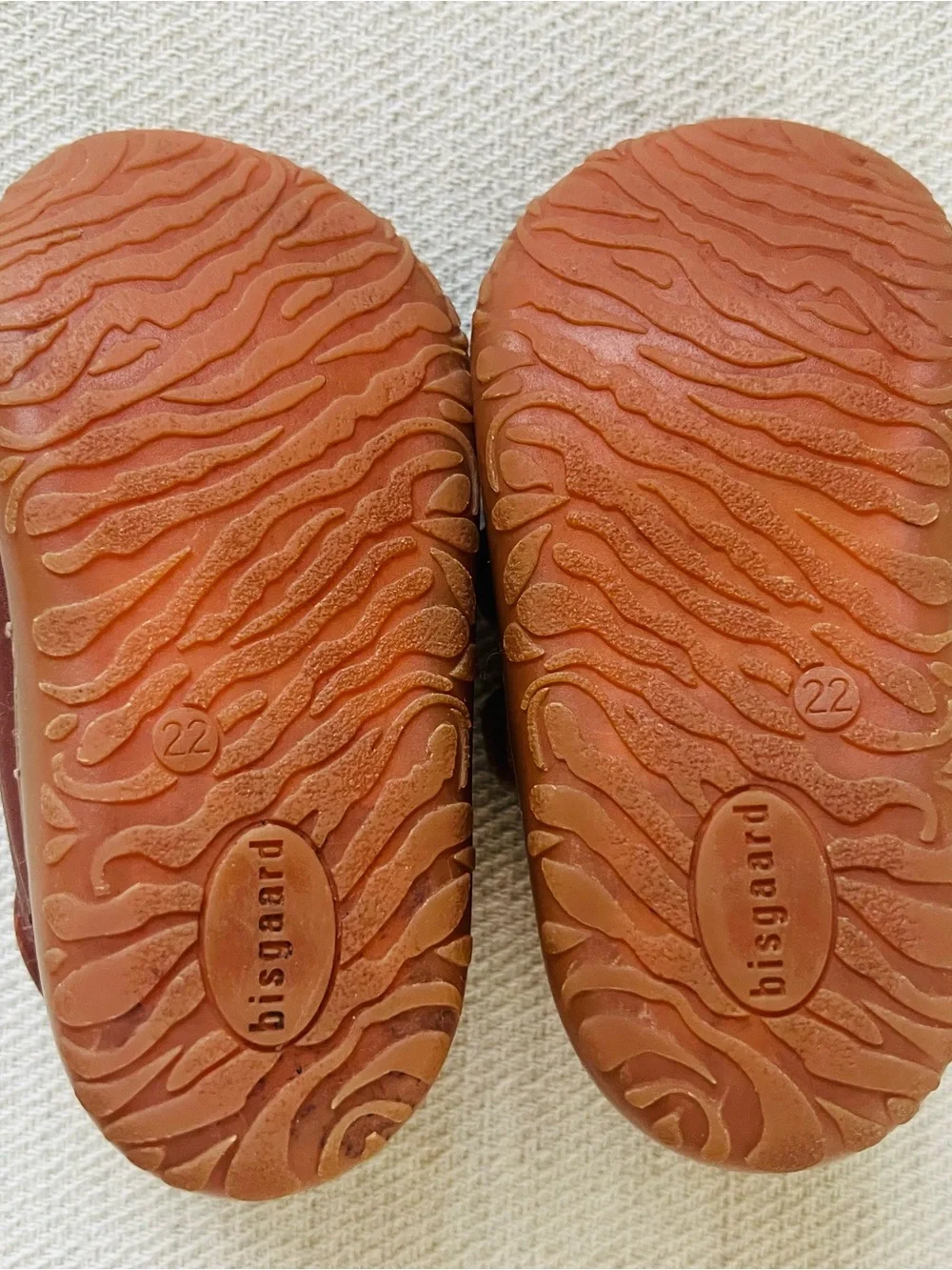 Bisgaard barefoot hale in brandy - brown leather toddler sneakers EU22 /US 6